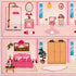 4x6 Rug&Play Ultra Soft Pink Dollhouse Play Rug for Girls Room Washable Non-Slip Area Rugs for Kid Bedroom & Kids