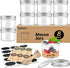 TUZAZO Small Mason Jars 8 Pack, 4 oz Mini Glass Canning Jars with Lids and Labels for Jelly, Spice, Honey Storage