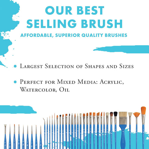 Princeton Art & Brush Select Artiste Paintbrush, Size 3/4 inch, Princeton Blue by Princeton