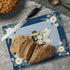 CounterArt Beautiful Bee 3mm Tempered Glass Cutting Board, 10” x 8”, Dishwasher Safe, USA Made