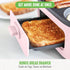 GreenLife 3-in-1 Breakfast Station, Ceramic Nonstick Dual Griddles for Eggs, Meat, Pancakes & Sandwiches, Pink