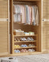 Closet 26.8" 11" 18.9", Kitsure Bamboo Wooden Shoe Rack for - Stackable Shoe Organizer with Modular Structure