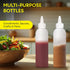 6 OZ 2 PACK BRIGHTFROM Condiment Squeeze Bottles, Empty Squirt Bottle, Leak Proof - Great for Ketchup, Mustard, Syrup