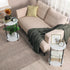 Set 2, SEHERTIWY Round Side Table for Living Room, White End Tables Living Room of Accent Table for Small Spaces, Round