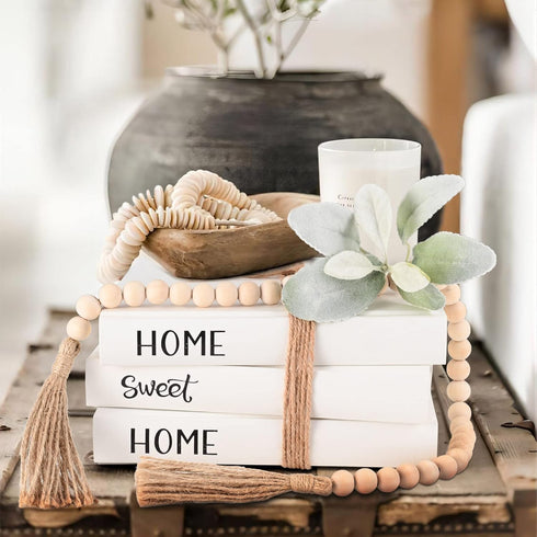 Linen Covered Decorative Books for Home Decor, Farmhouse Stack Books, Coffee Table Books Dcor for Living Room,Hardcover