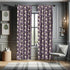 Ambesonne Tea Party Window Curtains, Dachshund Dogs in Cups and Wildflowers Graphic, 2-Panel Set, 28" x 95"