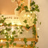 Alabeila Nest Vines,33ft 100 Fake Plants LED Artificial Ivy Garland with Fairy Lights,for Home Living Room Bedroom wall