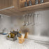 CRE8TIVE 12"x354" Brushed Silver Stainless Steel Contact Paper, Removable Waterproof Kitchen Wallpaper for Appliances