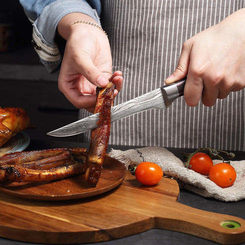 PAUDIN Boning Knife 6 Inch, Super Sharp Fillet Knife, German High Carbon Stainless Steel, Pakkawood Handle with Gift Box