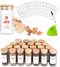 Churboro 24 Glass Spice Jars with Bamboo Airtight Lids, 400 Spice Labels,