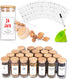Churboro 24 Glass Spice Jars with Bamboo Airtight Lids, 400 Spice Labels,