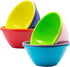 Youngever 32 Ounce Plastic Bowls - Large Cereal and Soup Bowls, Set of 9 in Assorted Colors