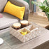 Drawer Organizer Bins, Woven Storage Stackable Box Set of 4 for Organizing Drawers, Shelves, Cabinets