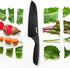 hecef Black Kitchen Knife Set of 3 - Sharp Stainless Steel Blades with Lightweight Handles, Non-Stick Coating