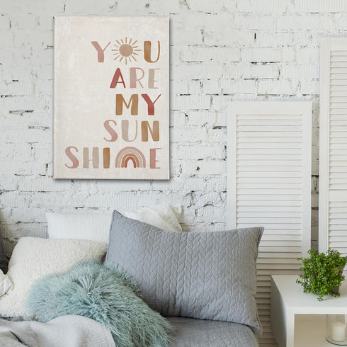 Room(16x24 Inch) PHAMTE Wall Art You Are My Sunshine Wall Decor,Boho Nursery Decor,You Are My Sunshine Boho Sun