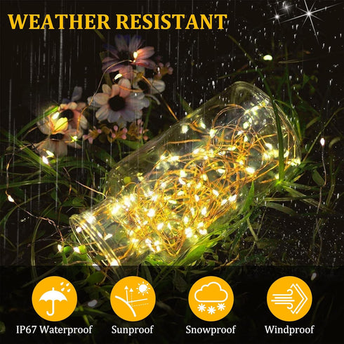 Kangheshun 2 Pack 7 20 Led Fairy Lights Battery Operated String Lights Waterproof Silver Wire Feet Led Firefly Starry