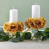 50 Pack Gold Roses Artificial Flowers, 3 Inch Stemless Fake Silk Roses for Wedding Decorations, Faux Bouquets