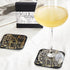 Immersion 2 Pack PCB-Design Blue Circuit Board Coasters for Coffee Table, Bar, Office - Gold