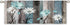 Teal Farmhouse Daisy Curtain Valance for Window Treatments, Rustic Floral Butterfly Kitchen Drapes, 52x18 Inch