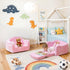 2-in-1 Lamerge Toddler Couch,Glow in The Dark Baby Floor Bed,Foldable Toddler Chair Kids Sofa for playroom,Convertible