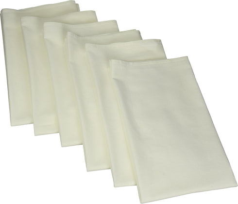 Flour Sack Towels Bulk, 30"X30", White, Pack of 6