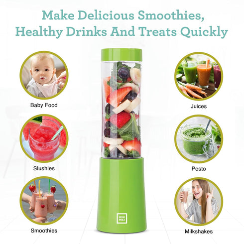 Euro Cuisine MM1R Personal Blender - Compact Red Smoothie Blender, Mini Cup for Shakes, Baby Food, Single Serve