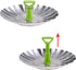 Kare & Kind Adjustable Steamer Basket, Extendable Stainless Steel Steamer with Center Handle, 5.1" to 9"