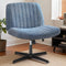 DUMOS Criss Cross Legged Chair Wide Comfy Home Office Desk Seat, No