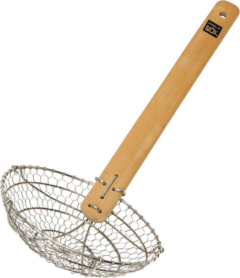 School of Wok Stainless Steel Bird's Nest Strainer with Bamboo Handle