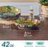 42 oz 4,Large vancasso Pasta Bowls, Ceramic Salad Bowls of Corlorful Serving Bowls for Kitchen, Dishwasher & Microwave