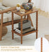 pikpuk Small Narrow Side Table, Vintage End Table - Skinny Bedside Nightstand for Small Spaces, Couch/Recliner Accent