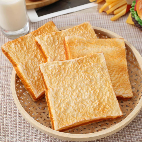 Joeabor 4 Slices of Artificial Toast - Realistic Fake Food for Display - Faux Toast Model for Decoration - Faux Food