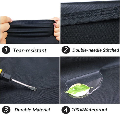 Air Conditioner Cover for Outside Units, Heavy Duty Central AC Winter Cover, Waterproof Snow-Resist, Black