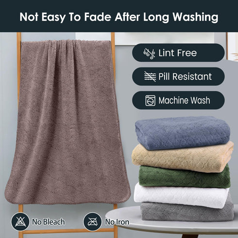 JML Set 30 60 Microfiber Bath Towels, Oversized, Ultra Soft, Super Absorbent and Fast Drying, No Fading Large Bathroom