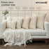 Encasa XO Set of 2 Throw Pillow Covers, 20x20 in, Cotton, No Inserts, Decorative Cushion Covers for Living Room