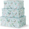 Soul & Lane Butterflies in Flight Photo Storage Boxes, Set of 3 Nesting Boxes with Lids, Floral Decorative Containers