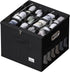 FHSQX Shoe Organizer for Closet, Fits 12 Pairs, Clear Cover Shoe Storage Bins with Adjustable Dividers