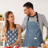SATINIOR 3 Pieces Adjustable Bib Apron with Pockets, Waterproof Cooking Aprons for Men and Women, Chef Baking Cleaning