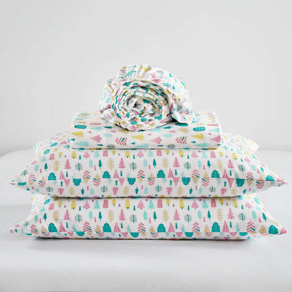 Intelligent Design Cozy Soft 100% Cotton Flannel Sheets, Breathable Festive & Adorable