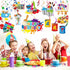 46 Pieces Art Painting Party Decoration, Hanging Swirls Ceiling Decor for Kids Birthday Graffiti Party Supplies