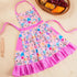 MHJY Kids Apron Hat Set for Girls, Vintage Pleated Skirt Adjustable Kitchen Apron with Pockets for Baking Cooking