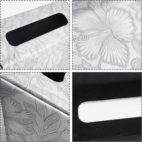 Dining,Kitchen,Bathroom(1-Carved Hennaja Hand Towels Box Cover,PU Leather Tissue Box Cover Holder Compatible