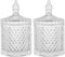rejomiik Qtip Holder Glass Apothecary Jars with Lid Bathroom Accessories Vanity Organizers