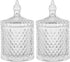 rejomiik Qtip Holder Glass Apothecary Jars with Lid Bathroom Accessories Vanity Organizers