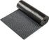 Nuanchu Large Semi-Finished Striped Door Mat, 24 x 35 Gray, Waterproof Entry Mat with Rubber Lining for Indoor and