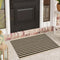 Black and Tan Outdoor Rug 24"x35", Washable Reversible Striped Door Mat, Hand-Woven Farmhouse Throw Rug