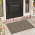 Black and Tan Outdoor Rug 24"x35", Washable Reversible Striped Door Mat, Hand-Woven Farmhouse Throw Rug
