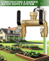LNEZCDB 2 2 3/4 Inch Hose Splitter Way Heavy Duty, Full Flow Garden Hose Splitter with Long Metal Handles, Brass Rust