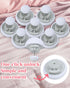 Duvet Pin Clips 16 Sets, Duvet Button Fasteners with Soft Fabric for Quilt, Cushions, Curtains (White)