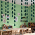 Cheerland Christmas Tree Garland, Camping Decorations for Woodland Theme Party, Dark Green